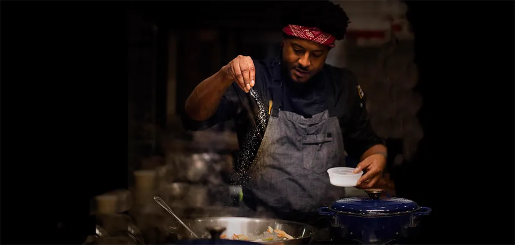 Chef Nigel Henderson at a live demonstration